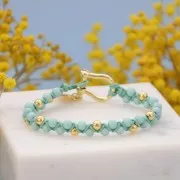 Perline di resina opaca 4 mm - Taupe x15