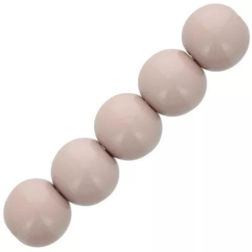 Perline di resina opaca 6 mm - Taupe x10