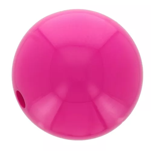 Perlina di resina opaca 8 mm - Fucsia x1