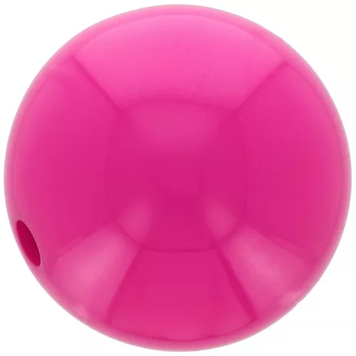 Perlina di resina opaca 14 mm - Fucsia x1