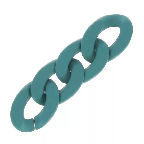 Maglia ritorta ovale in acrilico 30x21 mm - Opaque Paon Mat x1