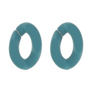 Maglia ritorta ovale in acrilico 30x21 mm - Opaque Paon Mat x1