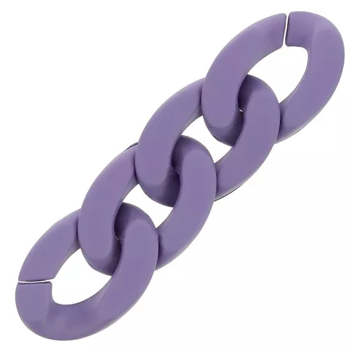 Maglia ritorta ovale in acrilico 30x21 mm - viola opaco Mat x1