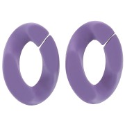Maglia ritorta ovale in acrilico 30x21 mm - viola opaco Mat x1