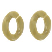 Maglia ritorta ovale in acrilico 22.5x16.5 mm - oliva x1