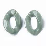 Maglia ritorta ovale in acrilico 22.5x16.5 mm - Khaki x1