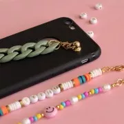 Maglia ritorta ovale in acrilico 22.5x16.5 mm - Khaki x1