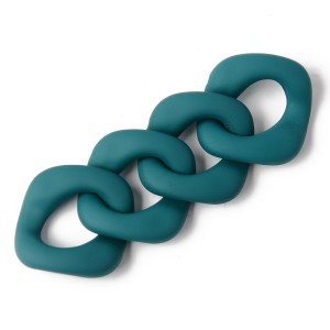 Maglia quadrata ritorta in acrilico 32x29 mm - blu anatra opaco Mat x1