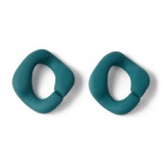 Maglia quadrata ritorta in acrilico 32x29 mm - blu anatra opaco Mat x1