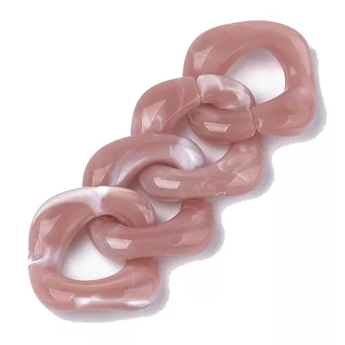 Maglia acrilica ritorta quadrata 31x29 mm - Rosa antico marmorizzato x1