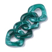 Maglia acrilica ritorta quadrata 31x29 mm - Anatra blu marmorizzata x1|raw }}