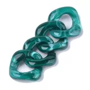 Maglia acrilica ritorta quadrata 31x29 mm - Anatra blu marmorizzata x1