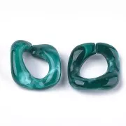 Maglia acrilica ritorta quadrata 31x29 mm - Anatra blu marmorizzata x1