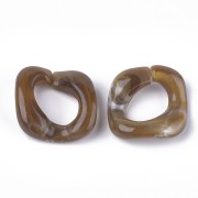 Maglia acrilica ritorta quadrata 31x29 mm - Marrone marmorizzato x1