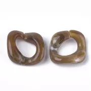 Maglia acrilica ritorta quadrata 31x29 mm - Marrone marmorizzato x1