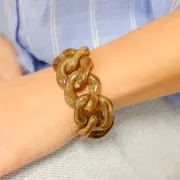 Maglia acrilica ritorta quadrata 31x29 mm - Marrone marmorizzato x1