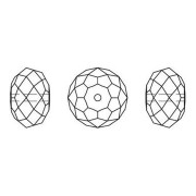 Sfera appiattita PureCrystal 5040 8 mm - Crystal Blue Shade x1