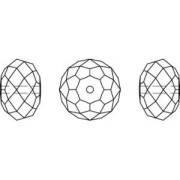 Sfera schiacciata PureCrystal 5040 mm. 6 Crystal Blue Shade x1