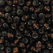 Perle di semi Preciosa 11/0 2 mm - Topazio fumé foderato d'argento x20g