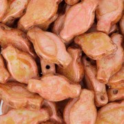 Perline in vetro Navettee 3 fori 6x12 mm - Cinnamon x10g|raw }}