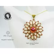 Perline in vetro Navettee 3 fori 6x12 mm - Sage x10g