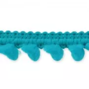 Nastro con mini Nappine mm. 11 Turchese x 1m