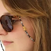 Perlina messicana Ex-voto a cuore 16x10 mm - Dorato con oro fino x1