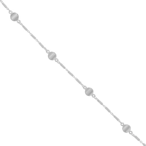 Catena con tubi piccoli e distanziatori 5.8mm - Argento x50cm