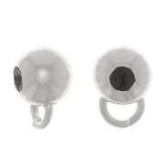 Stopper bead attacco ciondolo di perla 4 mm con un foro di 0,9 mm - Argento 925 x1