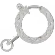 Chiusura a molla 15 mm - motivo etnico - con anello aperto - Argento 925 x1