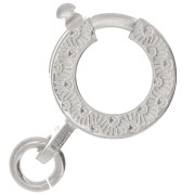 Chiusura a molla 10 mm - motivo etnico - con anello aperto - Argento 925 x1