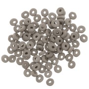 Perline rotonde in ceramica Heishi 5.3x2.5 mm - Marron glacé mat x30|raw }}