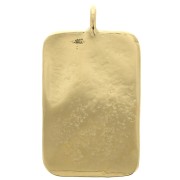 Pendente Piastra - Croce di benedizione 34x19 mm - Dorata con oro fino x1