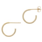 Orecchini cerchio da decorare 12 mm - Gold filled x2