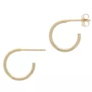 Orecchini cerchio da decorare 12 mm - Gold filled x2