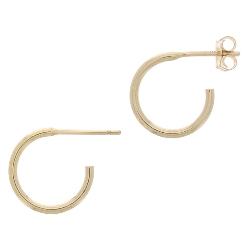 Orecchini cerchio da decorare 12 mm - Gold filled x2