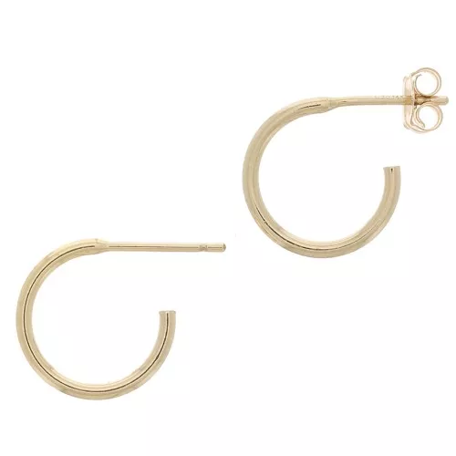 Orecchini cerchio da decorare 12 mm - Gold filled x2
