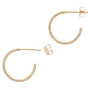 Orecchini cerchio da decorare 15 mm - Gold filled x2|raw }}