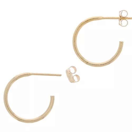 Orecchini cerchio da decorare 15 mm - Gold filled x2