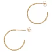 Orecchini cerchio da decorare 20 mm - Gold filled x2
