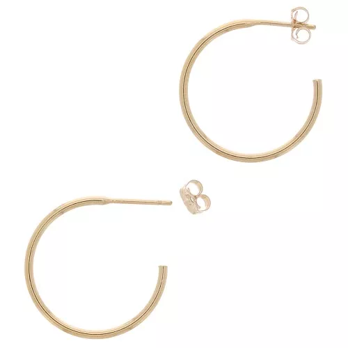 Orecchini cerchio da decorare 20 mm - Gold filled x2