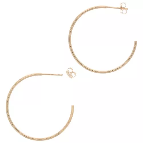 Orecchini cerchio da decorare 30 mm - Gold filled x2