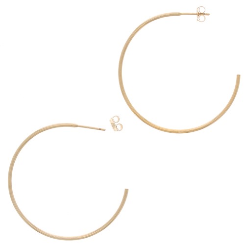 Orecchini cerchio da decorare 38 mm - Gold filled x2