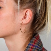 Orecchini cerchio da decorare 38 mm - Gold filled x2