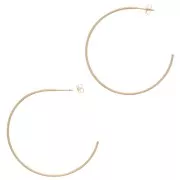 Orecchini cerchio da decorare 45 mm - Gold filled x2