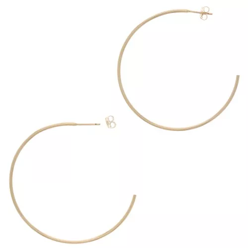 Orecchini cerchio da decorare 45 mm - Gold filled x2