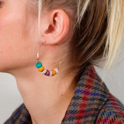 Orecchini cerchio da decorare 45 mm - Gold filled x2