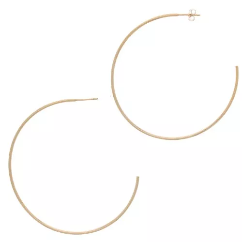 Orecchini cerchio da decorare - 55 mm - Gold filled x2