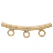 Tubo con 3 anelli 20x6 mm per cordone da 1,5 mm - Gold filled x1