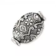 Oliva mm. 14x9 argentato brunito x1